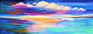 Hebridean Evening cloudscape painting - by Pamela Randal Fine Art