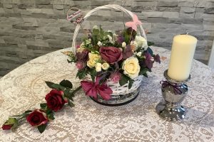 Realistic artificial rose arrangement - by The Flower Pot