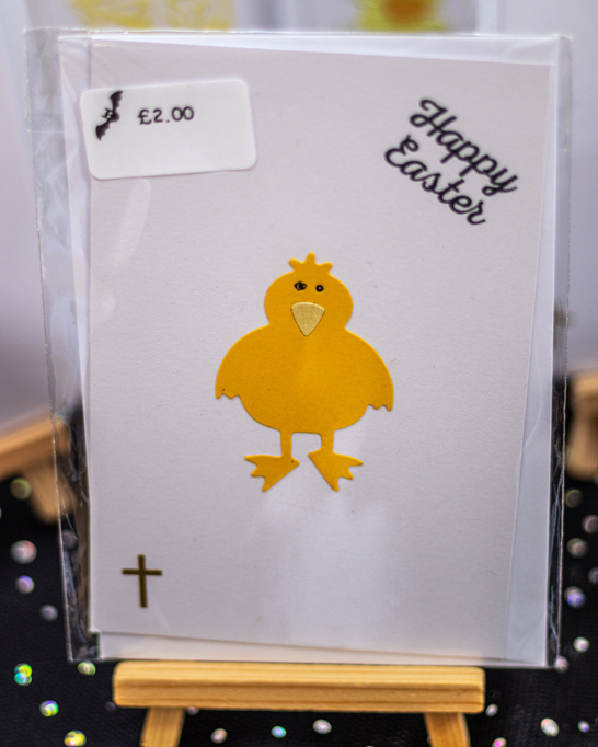 Hand made card by Bat Cave Cards - taken at the 2024 Easter Craft Fair by the Helensburgh and Lomond Artisans Association (HLAA)