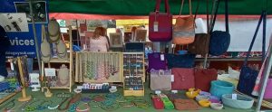 Market stall displaying jewellery, bags and accessories - by GSFlair