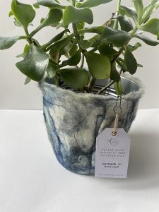 Hand made, felted plant pot cozy - by Ida Design